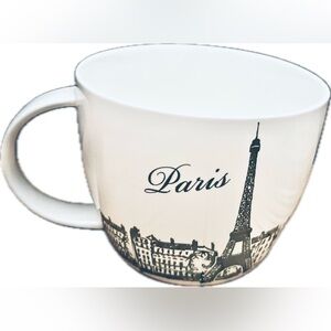 Ciroa Circa Paris Black & White City Skyline Theme Coffee Tea Cup Mug Oversized